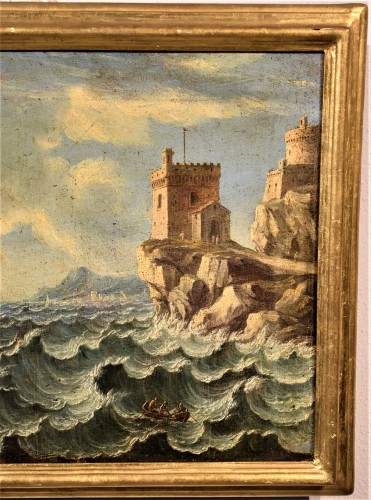 Marine orageuse sur la côte - Orazio Grevenbroeck (1676 -1739) - Louis XIV